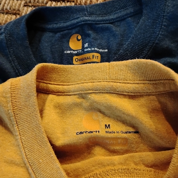 Carhartt Blue and Yellow T-Shirts - Picture 2 of 7